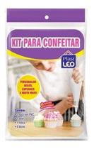 Kit Para Confeitar Com Anel, Rosca E 8 Bicos Saco De Pvc