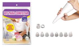 Kit para Confeitar Decorar Bolo Cupcakes com 11 Peças Saco para Confeitar + 8 Bicos de Plástico Kit para Confeitar Decorar Bolo Cupcakes com 11 Peças Saco para Confeitar + 8 Bicos de Plástico