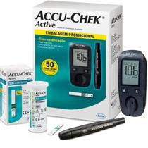 Kit para Controle de Glicemia Accu Chek Active + 50 Tiras
