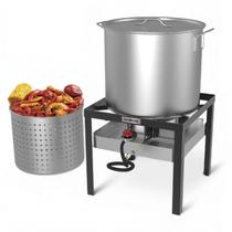 Kit para Cozimento de Frutos do Mar Gas One com Panela de 80 qt e Queimador Kit para Cozimento de Frutos do Mar Gas One com Panela de 80 qt e Queimador