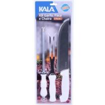 Kit para Cozinha 3 Peças Garfo Faca e Chaira