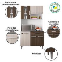 Kit para Cozinha Ambiente Carol Branco Rovere Amêndoa Poliman