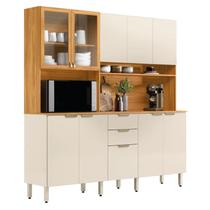 Kit para Cozinha Compacta Amora Cinamon Off White Demóbile