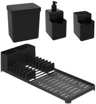 Kit para Cozinha Coza Single 4 peças preto - 99346/2008