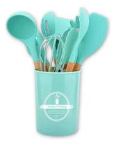 Kit Para Cozinha Utensílios Completo Gourmet Silicone 12pcs