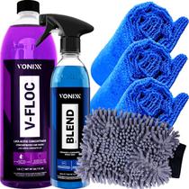 Kit Para Cuidar e Lavar o Carro Moto Caminhão Shampoo V-Floc 1,5L Concentrado Cera Liquida Blend Spray
