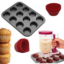 Kit para Cupcake com 02 Formas + 01 Dosador + 24 Forminhas