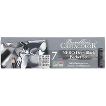 Kit para Desenho Nero Deep Black Pocket Set Cretacolor 7 Peças