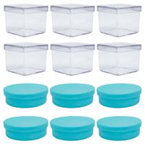 Kit Para Doces Festas Caixinha E Latinha Colorida 5cm Com Tampa 30 Uni