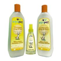 Kit para Embelezamento Cães Gatos Aquapet - Kit sbrio
