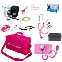 Kit Para Enfermagem Diversas Cores Luxo Rosa Premium
