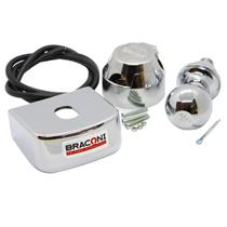 Kit Para Engate Bola 50mm Capa 90mm Cromado + Tomada Com Fio Kit Para Engate Bola 50mm Capa 90mm Cromado + Tomada Com Fio