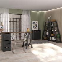 Kit para Escritório 4 Peças Escrivaninha Spirit Balcão Cool e 2 Estante Star