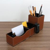 Kit para Escritório Caramelo com Porta Lápis Clips e Cartão - ALF