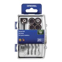 Kit para Esculpir e Gravar em Madeira para Micro Retífica com 20 Peças Dremel