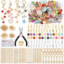Kit para Fazer Chaveiros Wurosi com 544 Peças, Berloques e Ferramentas Kit para Fazer Chaveiros Wurosi com 544 Peças, Berloques e Ferramentas