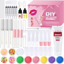 Kit para Fazer Gloss Labial Jcoos DIY com Pigmentos, Tubos e Base Kit para Fazer Gloss Labial Jcoos DIY com Pigmentos, Tubos e Base