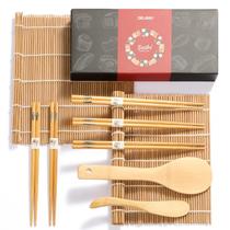 Kit para Fazer Sushi Delamu com 2 Esteiras de Bambu e 5 Pares de Hashi Kit para Fazer Sushi Delamu com 2 Esteiras de Bambu e 5 Pares de Hashi
