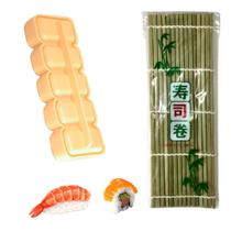 Kit Para Fazer Sushi E Niguiri Em Casa Esteira Bambu Sudare + Forma - Nihon Shikko