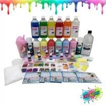 Kit Para Fazer Todo Tipo De Slime - Kit Cola Coloridas Neve - Ine Slime Kit Para Fazer Todo Tipo De Slime - Kit Cola Coloridas Neve - Ine Slime