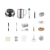 Kit Para Fazer Velas Aromáticas Com Pavio De Algodão Puro, Molde De Cera, Panela E Placa De Kit Para Fazer Velas Aromáticas Com Pavio De Algodão Puro, Molde De Cera, Panela E Placa De