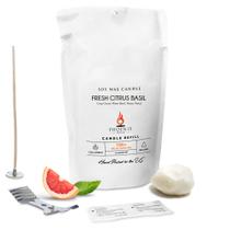 Kit para fazer velas Phoenix Wick 14 oz com fragrância de cítricos frescos e manjericão