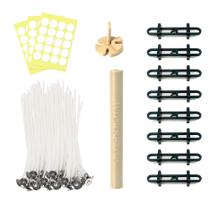 Kit para fazer velas Wick Set Go com ferramenta ajustável para centralizar pavios