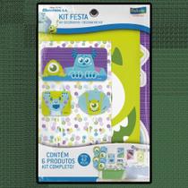 Kit Para Festa de Aniversário Infantil Tema Monstros SA - 62 Peças - Festcolor