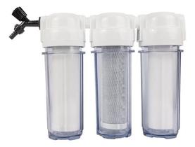 Kit Para Filtrar Água Para Cerveja Tira Todo Cloro 0,5 Micra Branco 0 Kit Para Filtrar Água Para Cerveja Tira Todo Cloro 0,5 Micra Branco 0