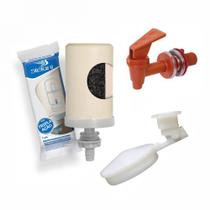 Kit para Filtro de Barro Vela Esterilizante, Boia e Torneira