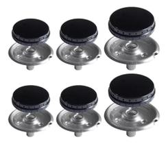 Kit Para Fogão Esmaltec 6 Bocas Completo Bali Caribe Veneza 6 tampas + 6 Queimadores