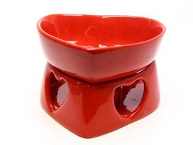 Kit para Fondue Cerâmica Coração Vermelho - WM