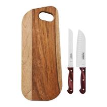 Kit para Frios com Tábua 3 Peças Tramontina Polywood 21198798 Vermelho Kit para Frios com Tábua 3 Peças Tramontina Polywood 21198798 Vermelho