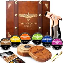 Kit para fumar coquetéis Iezzone com tocha, 6 sabores de lascas de madeira Kit para fumar coquetéis Iezzone com tocha, 6 sabores de lascas de madeira