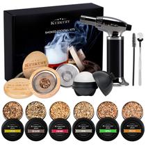 Kit para fumar coquetéis KUZKUZY com tocha e lascas de madeira de 6 sabores Kit para fumar coquetéis KUZKUZY com tocha e lascas de madeira de 6 sabores