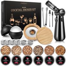 Kit para Fumar Coquetéis Tomzio com Lanterna e 6 Sabores de Lascas de Madeira