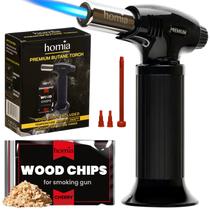 Kit para fumar coquetel Butane Torch Homia Premium Quality Wood