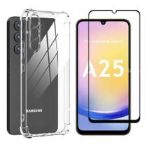 Kit para Galaxy A25 Capinha Anti Impactos + Película 3d de Vidro para Samsung Galaxy A25 5G