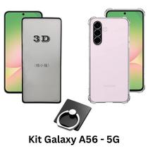 Kit para Galaxy A56 Capa TPU + Película 3D de Vidro + Acessórios para Samsung Galaxy A56 5G Kit para Galaxy A56 Capa TPU + Película 3D de Vidro + Acessórios para Samsung Galaxy A56 5G