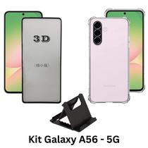 Kit para Galaxy A56 Capa TPU + Película 3D de Vidro + Acessórios para Samsung Galaxy A56 5G Kit para Galaxy A56 Capa TPU + Película 3D de Vidro + Acessórios para Samsung Galaxy A56 5G