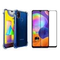Kit para Galaxy M31 M21s - Capa Case Anti Impactos + Película de Vidro 3D Tela Toda