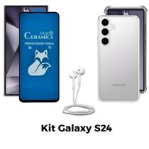 Kit para Galaxy S24 Película Fosca Privacidade + Capa + Acessórios para Samsung Galaxy S24 Tela 6.2