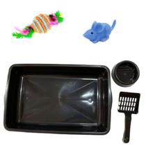 Kit Para Gatos - Kit Higiênico Preto E 2 Brinquedos.