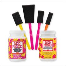 Kit para Guardar Rompecabezas Mod Podge 236 ml con 4 Brochas de Espuma