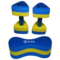 Kit Para Hidroginástica C/ Par de Halter Hidro P + Poliboia