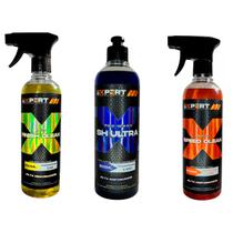 Kit para Higienização Interna Lavagem Limpeza E Hidratação Automotiva Completa 500ml - Expert