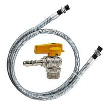 Kit para Instalação de Gás Flexível em Malha de Aço 1,5m