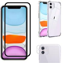 Kit Para IPhone 11 Película 3D Vidro + Película da Câmera 3D + Capa Capinha Case