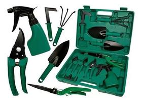 Kit Para Jardinagem Com 10 Peças Com Maleta