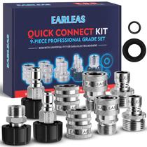 Kit para Lavadora de Alta Pressão EARLEAS, Conjunto de 9 Peças em Aço Inoxidável Kit para Lavadora de Alta Pressão EARLEAS, Conjunto de 9 Peças em Aço Inoxidável
